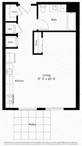 Studio 1 bath H at Fort Totten Square, Washington, 20011